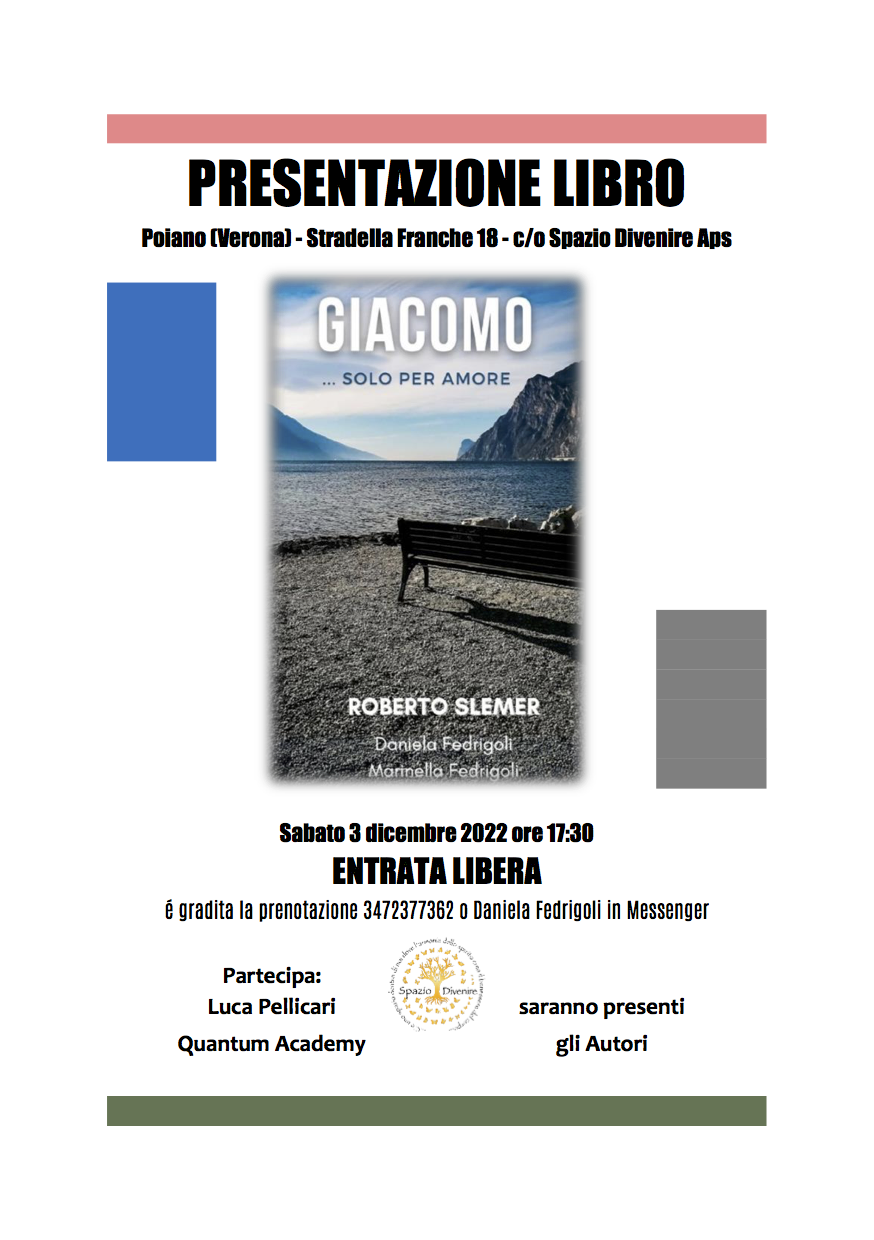 Presentazione del libro – “Giacomo… solo per amore”