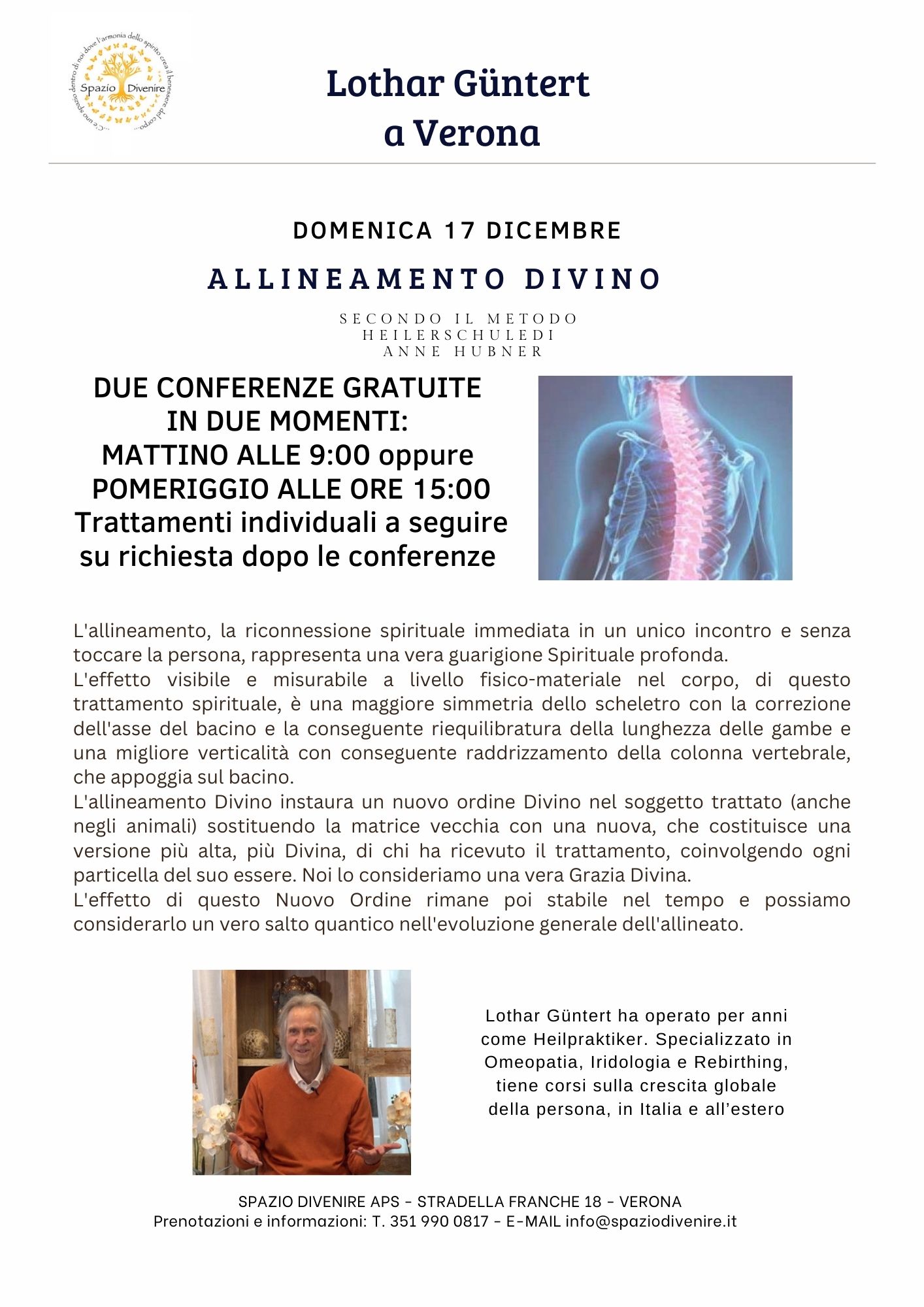 ALLINEAMENTO DIVINO CON LOTHAR GÜNTERT A VERONA