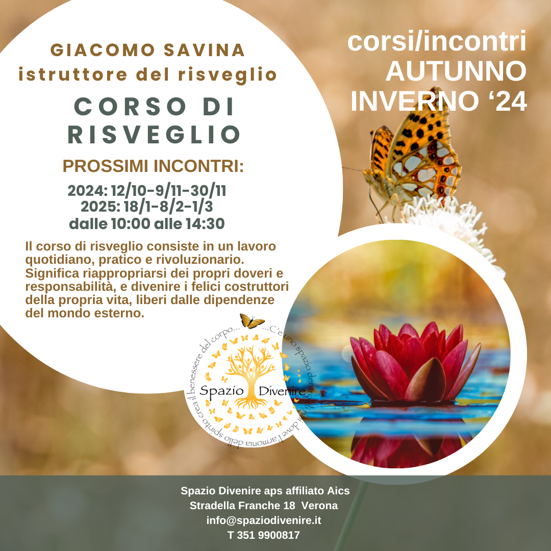 CORSO DI RISVEGLIO con Giacomo Savina